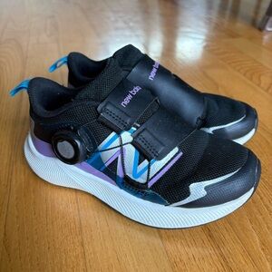 New Balance DynaSoft Reveal Sneakers Shoes Black Purple Blue V4 Kid Girls Sz 12W